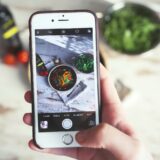 person capturing vegetable food using silver iPhone 6